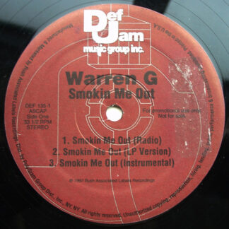 Warren G - Smokin Me Out (12", Promo)