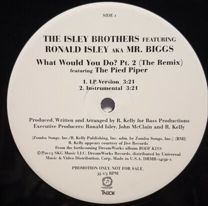 The Isley Brothers Featuring Ronald Isley AKA Mr. Biggs (6) - What Would You Do? Pt. 2 (The Remix) (12", Promo)