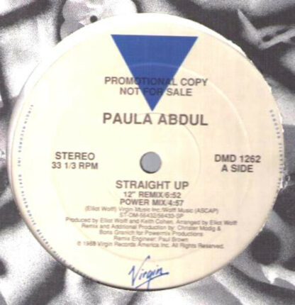 Paula Abdul - Straight Up (12", Promo)