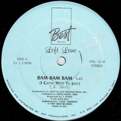 Left Lane - Bam Bam Bam (I Came Here To Jam) (12", Pow)