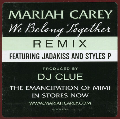 Mariah Carey - We Belong Together (Remix) (12", Promo)