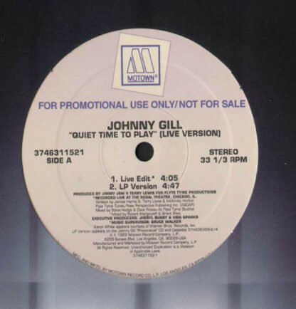 Johnny Gill - Quiet Time To Play (12", Single, Promo)