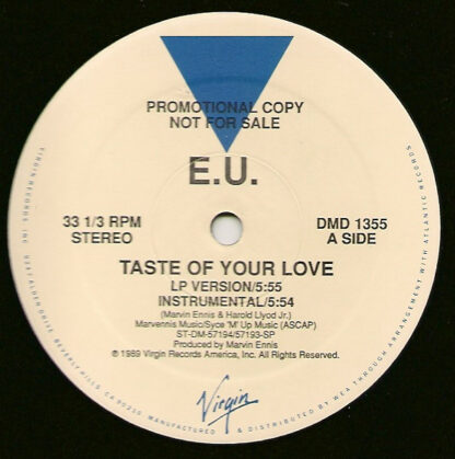 E.U. - Taste Of Your Love / Da Butt '89 (12", Promo)