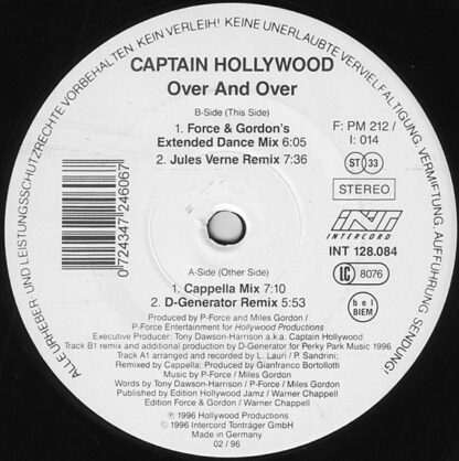 Captain Hollywood - Over And Over (12")