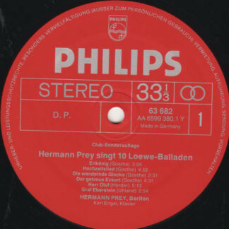 Hermann Prey / Karl Engel - 10 Loewe Balladen (LP, Club)