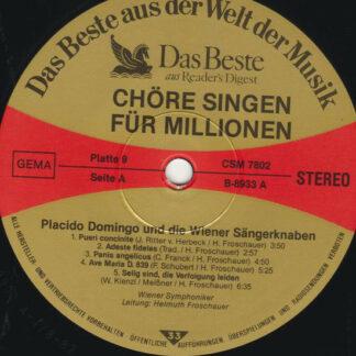 Placido Domingo Und Die Wiener Sängerknaben - Chöre Singen Für Millionen (LP)