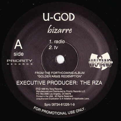 U-God - Bizarre (12", Promo)