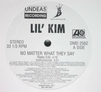 Lil' Kim - No Matter What They Say (12", Single, Promo)