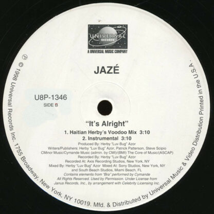 Jazé - It's Alright (12")