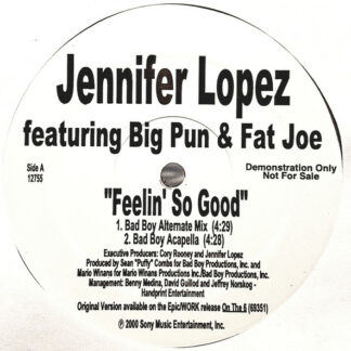 Jennifer Lopez featuring Big Pun* & Fat Joe - Feelin' So Good (Bad Boy Remix) (12", Single, Promo)