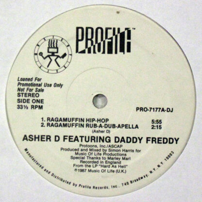 Asher D & Daddy Freddy - Ragamuffin Hip-Hop (12", Promo)