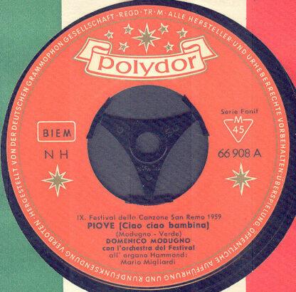 Domenico Modugno - Piove (Ciao Ciao Bambina) (7", Single, Mono)
