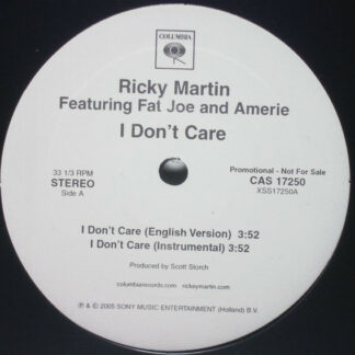 Ricky Martin Feat. Fat Joe Feat. Amerie - I Don't Care (12", Promo)