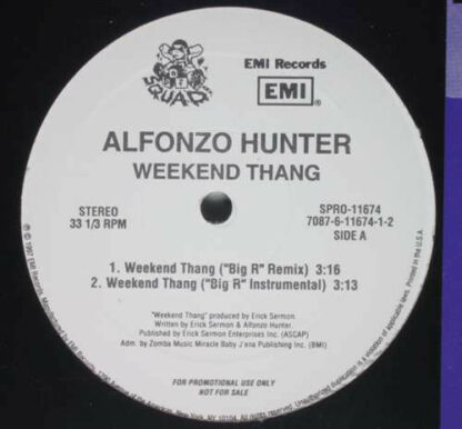 Alfonzo Hunter - Weekend Thang (Remix) (12", Promo)