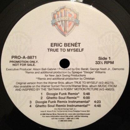 Eric Benét - True To Myself (12", Promo)