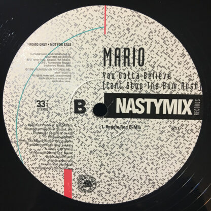 Mario (11) - You Gotta Believe (Cant Stop The Bum Rush) (12", Promo)