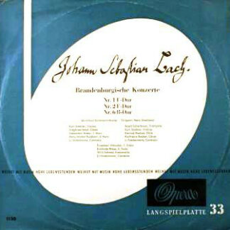 Johann Sebastian Bach - Brandenburgische Konzerte Nr. 1 F-Dur, Nr. 2 F-Dur, Nr. 6 B-Dur (LP)