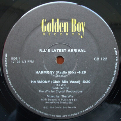 R.J.'s Latest Arrival - Harmony (12")