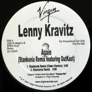 Lenny Kravitz - Again (Stankonia Remix) (12", Promo)