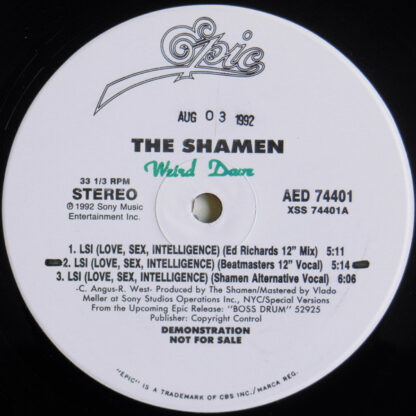 The Shamen - LSI (Love, Sex, Intelligence) (12", Promo)