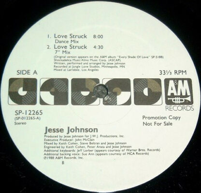 Jesse Johnson - Love Struck (12", Promo)