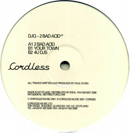 DJQ* - 2 Bad Acid EP (12", EP)