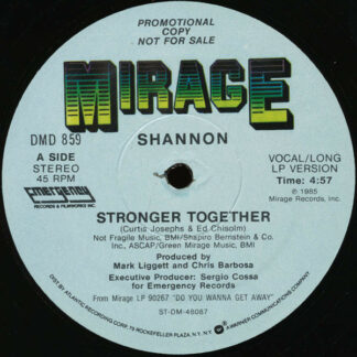 Shannon - Stronger Together (12", Single, Promo)