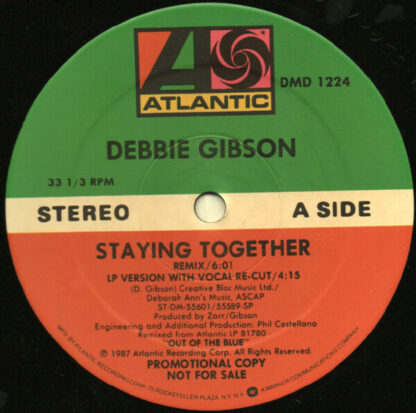 Debbie Gibson - Staying Together (12", Promo)