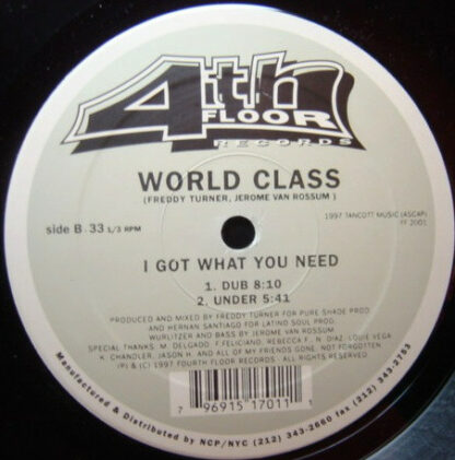World Class - I Got What You Need (12")