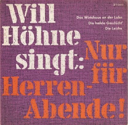 Will Höhne - Singt: Nur Für Herren-Abende! (7", EP, Mono)