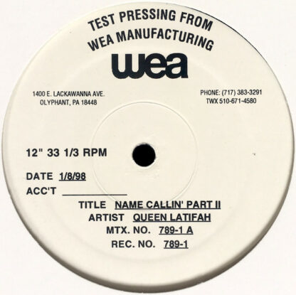 Queen Latifah - Name Callin' Part II (12", TP)