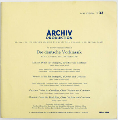 Georg Philipp Telemann - 2 Konzerte Für Trompete - 2 Quartette (LP)