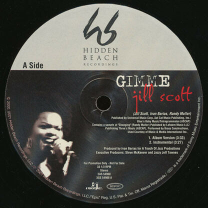 Jill Scott - Gimme / He Loves Me (Lyzel In E Flat) (Illegal Remix) (12", Promo)