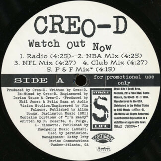 Creo-D - Watch Out Now (12", Promo)