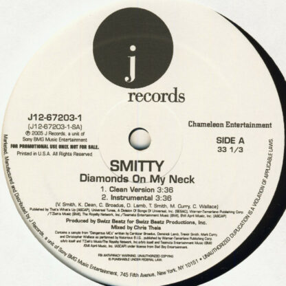 Smitty (7) - Diamonds On My Neck (12", Promo)