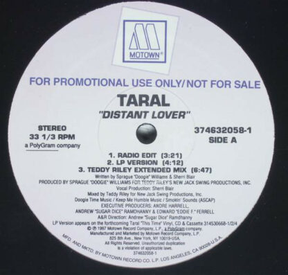 Taral - Distant Lover (12", Promo)