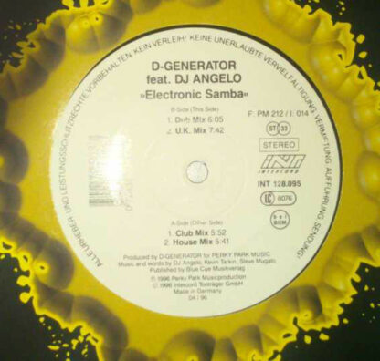 D-Generator* Feat. DJ Angelo* - Electronic Samba (12")