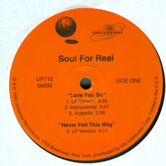 Soul For Real - Love You So (12")