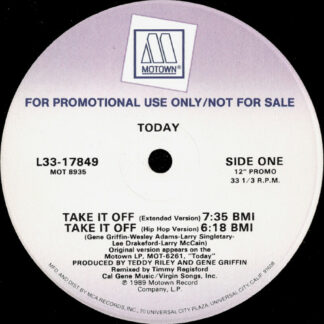 Today - Take It Off (12", Promo)