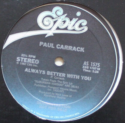 Paul Carrack - Always Better With You (12", Promo)
