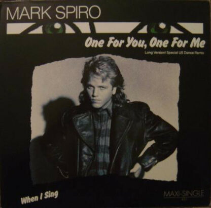 Mark Spiro - One For You, One For Me (12")