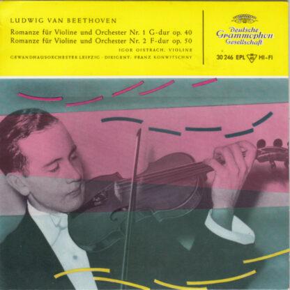 Ludwig van Beethoven, Igor Oistrach, Gewandhausorchester Leipzig · Franz Konwitschny - Romanze Für Violine Und Orchester (7", EP, Mono, RP)