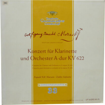Wolfgang Amadeus Mozart, Reginald Kell, Zimbler Sinfonietta* - Konzert Für Klarinette Und Orchester A-dur KV 622 (10", Mono)
