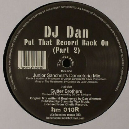 DJ Dan - Put That Record Back On (Part 2) (12")
