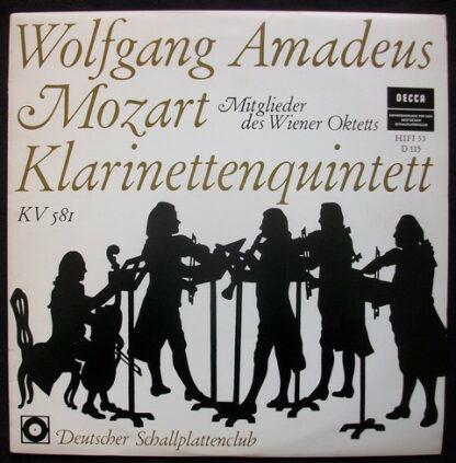 Wolfgang Amadeus Mozart, Mitglieder Des Wiener Oktetts - Klarinettenquintett A-Dur, KV 581 (10", Mono, Club)