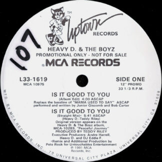 Heavy D. & The Boyz - Is It Good To You (12", Promo)