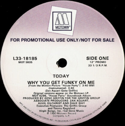 Today - Why You Get Funky On Me (12", Promo)