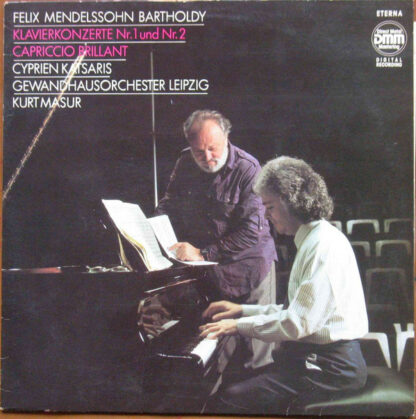 Felix Mendelssohn-Bartholdy - Cyprien Katsaris, Kurt Masur, Gewandhausorchester Leipzig - Klavierkonzerte Nr. 1 Und Nr. 2 • Capriccio Brillant (LP)