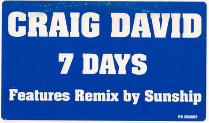 Craig David - 7 Days (12", Promo)