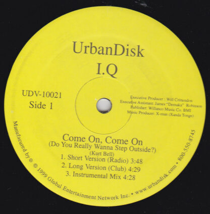 I.Q. (12) - Come On, Come On (12", Single)